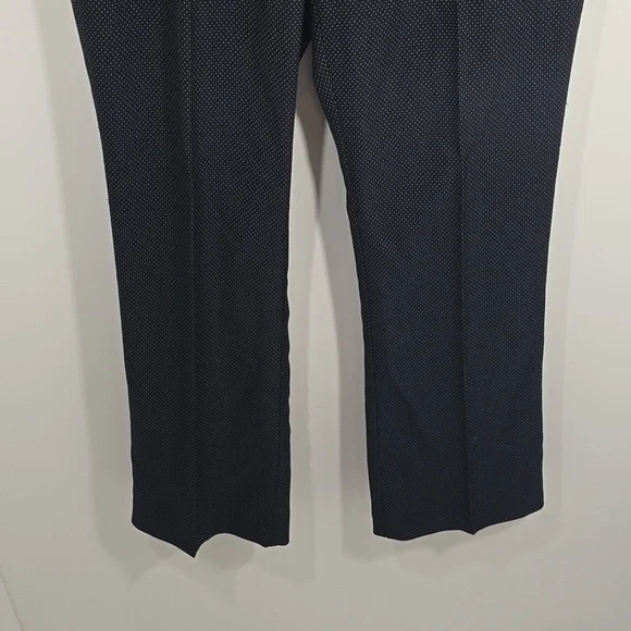 {New York & Co.} Womens Black Polka Dot Mid Rise Dress Pants - Size 10 - Picture 5 of 13